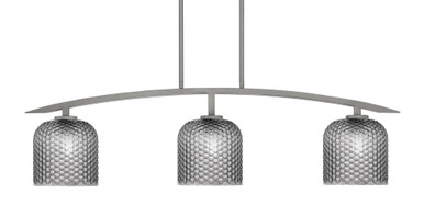 Kurve 3 Light Island Pendant 11.5 Inch Tall by Toltec - 3736-GP-4912