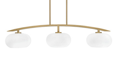 Kurve 3 Light Bar Island Pendant 41.75 Inch Length by Toltec - 3736-NAB-204