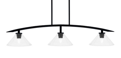 Kurve 3 Light Island Pendant 8.5 Inch Tall by Toltec - 3736-MB-31