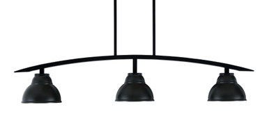 Kurve 3 Light Island Pendant 8.75 Inch Tall by Toltec - 3736-MB-427