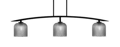Kurve 3 Light Textured Glass Island Pendant 49.75 Inch Length by Toltec - 3733-MB-491