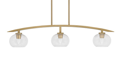 Kurve 3 Light Bar Island Pendant 41.25 Inch Length by Toltec - 3736-NAB-202