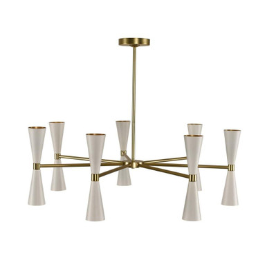 Milo 35 Inch 42W 14 LED 7 Arm Chandelier by Kalco  310471WVB