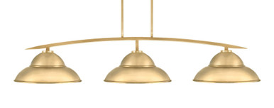 Kurve 3 Light Bar Large Island Pendant 55.75 Inch Length by Toltec - 3733-GP-429-GP