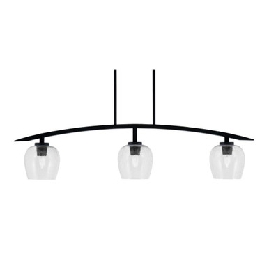 Kurve 3 Light Down Glass Island Pendant by Toltec - 3736-MB-48