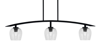 Kurve 3 Light Down Glass Island Pendant by Toltec - 3736-MB-48