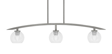 Kurve 3 Light Island Pendant 9 Inch Tall by Toltec - 3736-GP-500