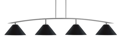 Kurve 4 Light Bar Island Pendant 73.75 Inch Wide by Toltec - 3734-GP-420-GP