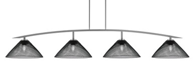 Kurve 4 Light Bar Island Pendant 73.5 Inch Wide by Toltec - 3734-GP-424-GP