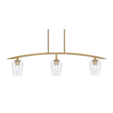Kurve 3 Light Bar Island Pendant 41 Inch Length by Toltec - 3736-NAB-210