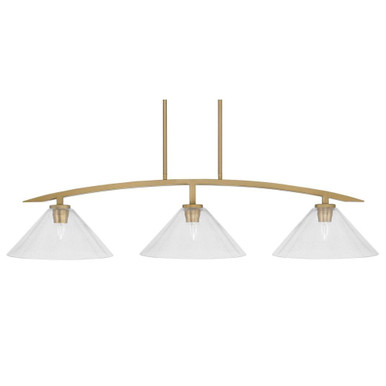 Kurve 3 Light Bar Island Pendant 45.25 Inch Length by Toltec - 3736-NAB-306