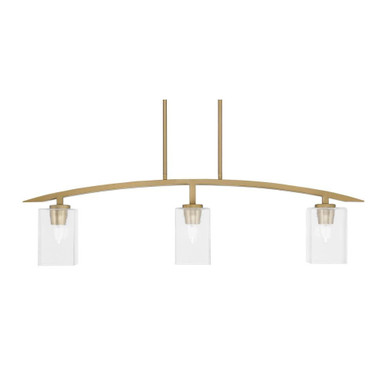 Kurve 3 Light Bar Island Pendant 10.5 Inch Tall by Toltec - 3736-NAB-530