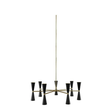 Milo 35 Inch 42W 14 LED 7 Arm Chandelier by Kalco  310471BVB