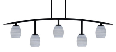Kurve 5 Light Small Bar Island Pendant 51.25 Inch Length by Toltec - 3745-GP-4612