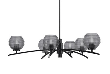 Kurve 6 Light Large Chandelier by Toltec 3746-MB-45 - 3746-MB-45
