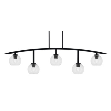 Kurve 5 Light Bar Island Pendant 13.25 Inch Tall by Toltec - 3745-MB-4100