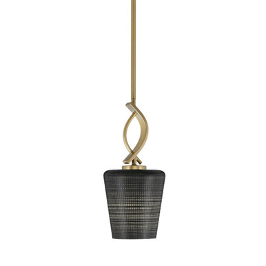 Cavella 1 Light Small Pendant 13.5 Inch Tall by Toltec - 3901-4039