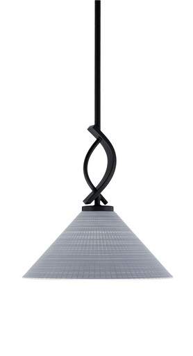 Cavella 1 Light Steel Medium Pendant 12.25 Inch Tall by Toltec - 3901-MB-4002