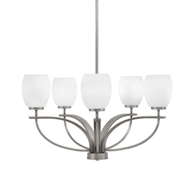 Cavella 5 Light Medium Chandelier by Toltec 3905-GP-615 - 3905-GP-615