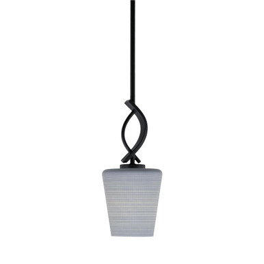 Cavella 1 Light Matrix Glass Small Pendant 13.5 Inch Tall by Toltec - 3901-MB-4032