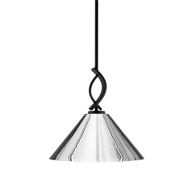 Cavella 1 Light Medium Pendant 13.75 Inch Tall by Toltec - 3901-MB-420-CH