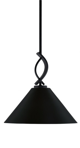 Cavella 1 Light Medium Pendant 13.75 Inch Tall by Toltec - 3901-MB-420-CH