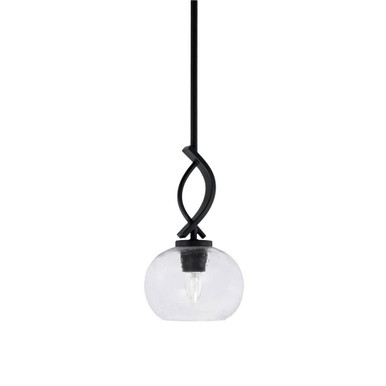 Cavella 1 Light Steel Small Pendant 12 Inch Tall by Toltec - 3901-MB-202