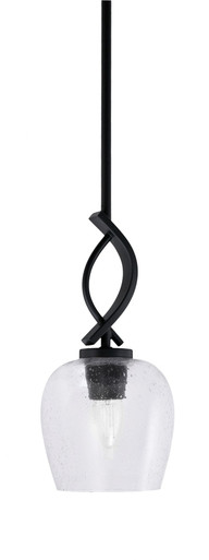 Cavella 1 Light Steel Small Pendant 12.75 Inch Tall by Toltec - 3901-MB-4810