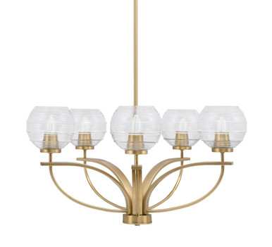 Cavella 5 Light Medium Chandelier by Toltec 3905-GP-5110 - 3905-GP-5110
