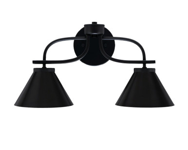 Cavella 2 Light Vanity Light 10.5 Inch Tall by Toltec - 3912-MB-421-MB