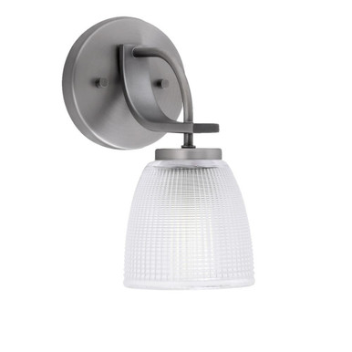 Cavella 1 Light Ribbed Glass Wall Sconce 10 Inch Tall by Toltec - 3911-GP-500