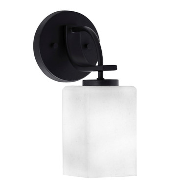 Cavella 1 Light Square Glass Wall Sconce 11.75 Inch Tall by Toltec - 3911-MB-530