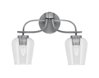 Cavella 2 Light Contemporary Vanity Light 17 Inch Length by Toltec - 3912-210
