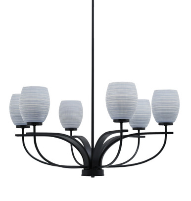 Cavella 6 Light Large Chandelier by Toltec 3906-MB-4022 - 3906-MB-4022