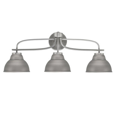 Cavella 3 Light Steel Vanity Light 28.5 Inch Length by Toltec - 3913-427
