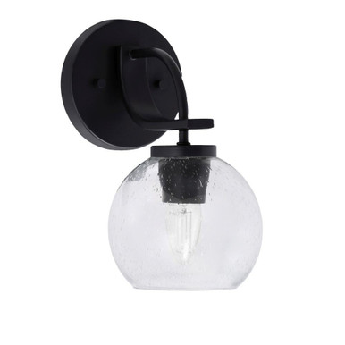 Cavella 1 Light Globe Glass Wall Sconce 10.25 Inch Tall by Toltec - 3911-MB-4100