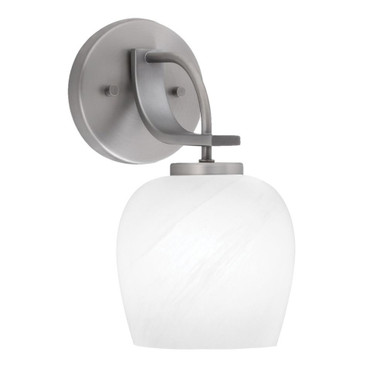 Cavella 1 Light Down Glass Wall Sconce 11.25 Inch Tall by Toltec - 3911-GP-4811