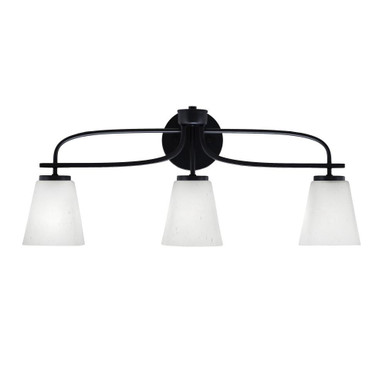 Cavella 3 Light Square Glass Vanity Light 26 Inch Length by Toltec - 3913-MB-460