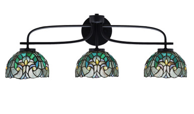 Cavella 3 Light Vanity Light 28 Inch Length by Toltec - 3913-MB-9925