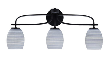 Cavella 3 Light Steel Vanity Light 26.25 Inch Length by Toltec - 3913-MB-4022