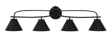Cavella 4 Light Vanity Light 38.75 Inch Length by Toltec - 3914-MB-421-CH