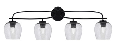 Cavella 4 Light Steel Vanity Light 37.75 Inch Length by Toltec - 3914-MB-4811