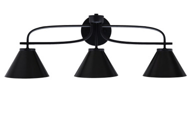 Cavella 3 Light Vanity Light 28.25 Inch Length by Toltec - 3913-MB-302