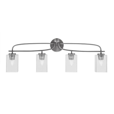 Cavella 4 Light Steel Vanity Light 36 Inch Length by Toltec - 3914-NAB-530