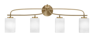 Cavella 4 Light Steel Vanity Light 36 Inch Length by Toltec - 3914-NAB-530