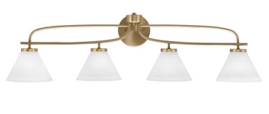 Cavella 4 Light Steel Vanity Light 38.5 Inch Length by Toltec - 3914-NAB-302