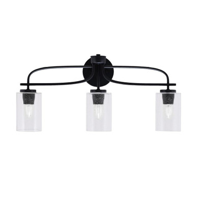 Cavella 3 Light Steel Vanity Light 25.5 Inch Length by Toltec - 3913-MB-300