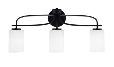 Cavella 3 Light Steel Vanity Light 25.5 Inch Length by Toltec - 3913-MB-300