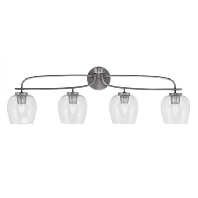 Cavella 4 Light Steel Vanity Light 11.25 Inch Tall by Toltec - 3914-NAB-4810