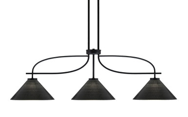 Cavella 3 Light Steel Medium Island Pendant 44.5 Inch Length by Toltec - 3936-MB-4002